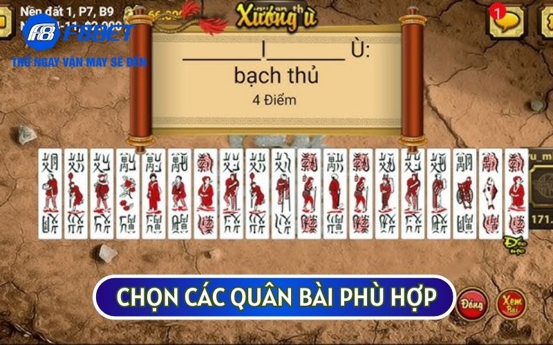 Bạn nên chủ động chọn các quân bài phù hợp để chiếm ưu thế trong ván đấu